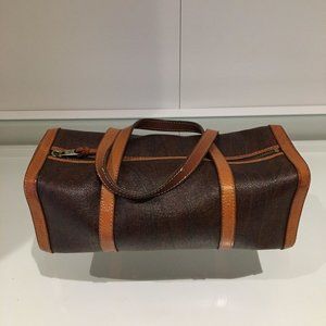 Vintage Etro  barrel paisley canvas leather Bag